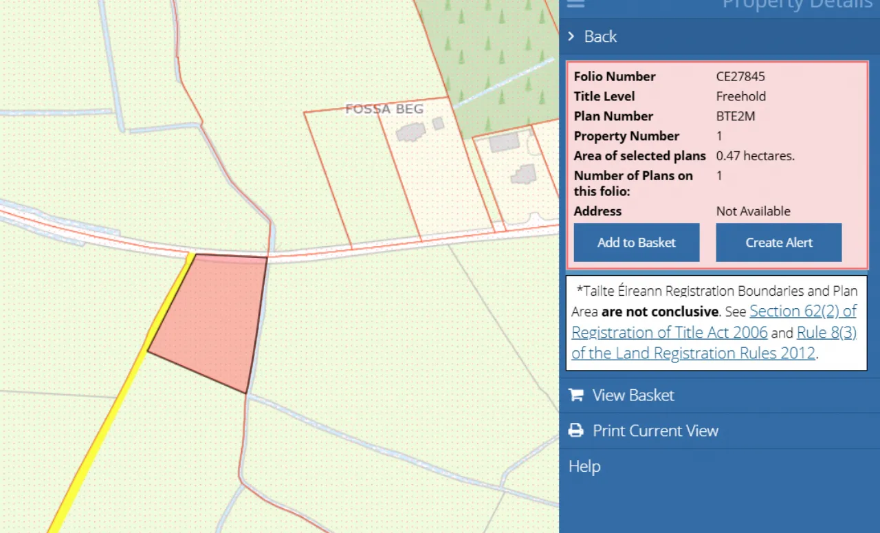 Photo of Land On Folio CE27845, Fossabeg, Scarriff, Co Clare